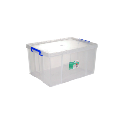 Thùng chữ nhật 35L nhựa VIỆT NHẬT 5371 - Trong suốt, có nắp - Đựng đồ, quần áo