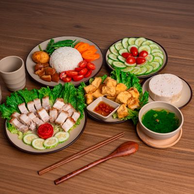 Bộ dĩa tròn Thái 2 màu nhựa VIỆT NHẬT 1300/01/02/03/04 - Quán ăn, buffet