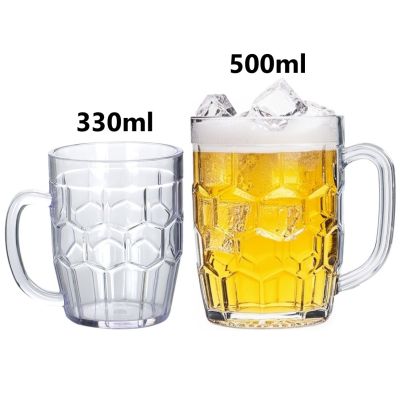 Ly bầu tổ ong 330ml, 500ml nhựa VIỆT NHẬT 6363+6364 - Trong suốt, có quai - Uống nước, bia