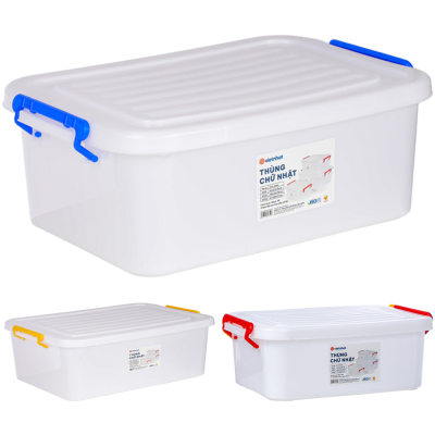 Thùng chữ nhật 10L, 18L, 30L nhựa VIỆT NHẬT 5331+5332+5333 - Đựng đồ chơi, quần áo