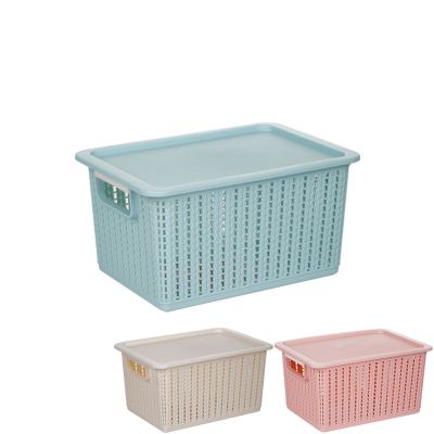 Rổ đan nắp chữ nhật đại nhựa VIỆT NHẬT 3415-3N - Đựng tài liệu, bánh kẹo, đồ chơi, quần áo