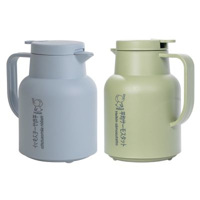 Bình thủy HOKORI 1L 3981 - Giữ nhiệt nóng lạnh, ruột thủy tinh, nắp nhấn rót nước