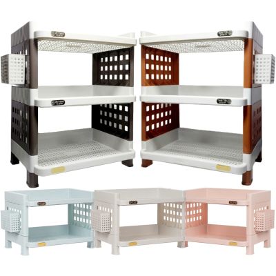 Kệ chữ nhật  3 tầng nhựa VIỆT NHẬT 5528-3 - Úp chén bát, muỗng đũa, gia vị nhà bếp
