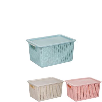 Rổ đan nắp chữ nhật bé nhựa VIỆT NHẬT 3415-1N - Đựng tài liệu, bánh kẹo, đồ chơi, quần áo