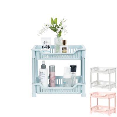 Kệ chữ nhật trung 2 tầng nhựa VIỆT NHẬT 5538-2 - Đựng đồ đa năng, nhà bếp, phòng tắm