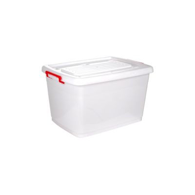 Thùng chữ nhật 55L nhựa VIỆT NHẬT 5326 - Có nắp, khóa gài, bánh xe - Đựng đồ, quần áo, gạo