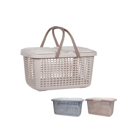 Giỏ đi sinh trung nhựa VIỆT NHẬT 2601 - Làn có nắp, đựng đồ, quần áo mẹ bé