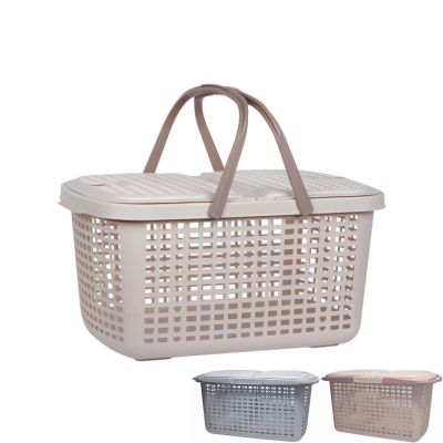 Giỏ đi sinh đại nhựa VIỆT NHẬT 2602 - Làn có nắp, đựng đồ, quần áo mẹ bé