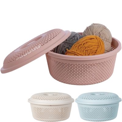 Rổ nắp tròn chấm bi to HOKORI 3276 - Đựng đồ đa năng, quần áo bé