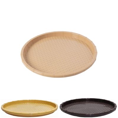 Khay tròn mây 42cm nhựa VIỆT NHẬT 5728 - Mẹt giả mây tre, đựng đồ ăn, bún đậu, trái cây