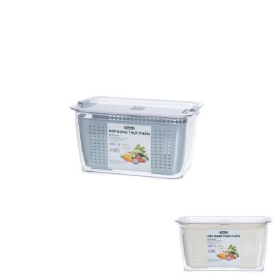 Bộ hộp rổ đựng thực phẩm bé HOKORI 6588 - Trong suốt, đựng đồ ăn tủ lạnh