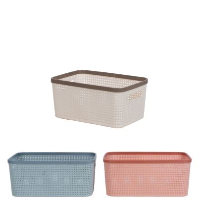 Rổ viền mây bé HOKORI 3517 - Họa tiết đan mây tre, đựng đồ đa năng, quần áo bé