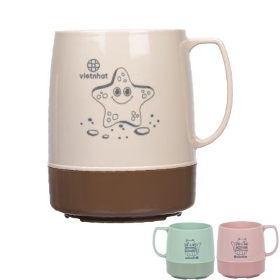 Ly cách nhiệt 2 lớp 400ml nhựa VIỆT NHẬT 6353 - Có quai