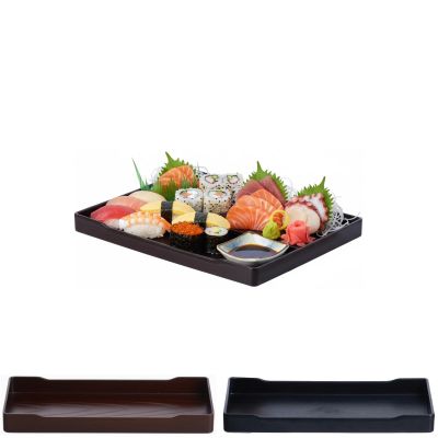Khay chữ nhật vân gỗ 30cm nhựa VIỆT NHẬT 5718 - Đựng đồ, trang trí món ăn