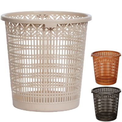 Sọt rác tròn nhựa VIỆT NHẬT 5147-1 - Không quai, họa tiết hoa đồng tiền