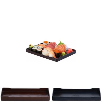 Khay chữ nhật vân gỗ 21cm nhựa VIỆT NHẬT 5716 - Đựng đồ, trang trí món ăn