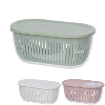 Bộ hộp rổ thực phẩm elip 2 lớp đại nhựa Việt Nhật 6597-3