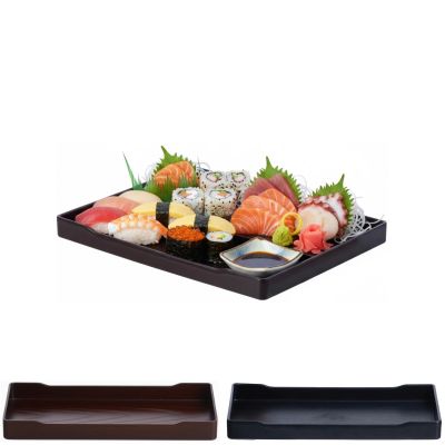 Khay chữ nhật vân gỗ 34cm nhựa VIỆT NHẬT 5719 - Đựng đồ, trang trí món ăn