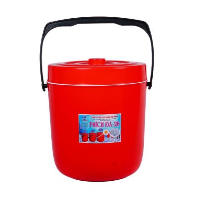 Phích thùng đá tròn 28L nhựa VIỆT NHẬT 3928 - Giữ nhiệt, đựng nước, ủ cơm, cháo, canh