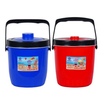 Thùng đá tròn 7L nhựa VIỆT NHẬT 3907 - Giữ nhiệt, đựng nước, ủ cơm, cháo, canh