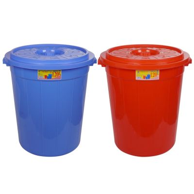 Thùng nắp tròn 120L nhựa VIỆT NHẬT 5380 - Đựng gạo, nước, đồ chơi bé