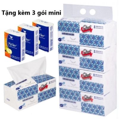 Khăn giấy lụa rút Kim Cương MYLAN 3 lớp cao cấp