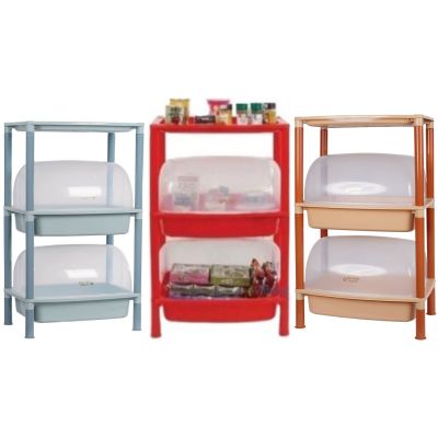 Kệ nắp 2 tầng nhựa VIỆT NHẬT 5552-2 - Đựng đồ đa năng, úp chén bát, rau củ, đồ nhà bếp