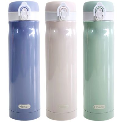 Bình giữ nhiệt inox SUNNY HOKORI 500ml 0122 - Nút nhấn bật nắp, khóa ron chống tràn