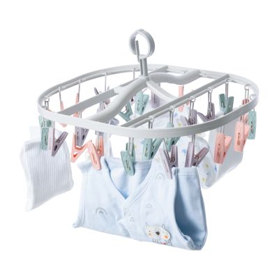 Móc dù chùm vuông đa sắc 24 kẹp nhựa VIỆT NHẬT 2799 - Phơi quần áo bé, vớ, đồ lót