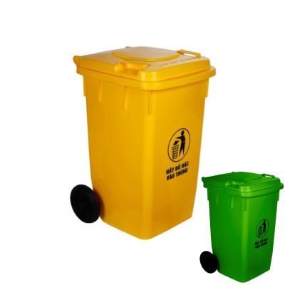 Thùng rác 100L nhựa VIỆT NHẬT 5346 - Có nắp, bánh xe, cỡ lớn, công cộng