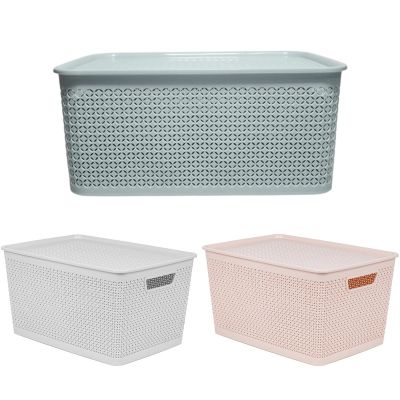 Rổ nắp chữ nhật bé nhựa VIỆT NHẬT 3386 - Đựng thực phẩm, quần áo, đồ chơi bé