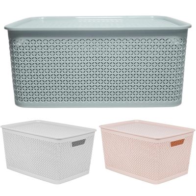 Rổ nắp chữ nhật đại nhựa VIỆT NHẬT 3388 - Đựng thực phẩm, quần áo, đồ chơi bé