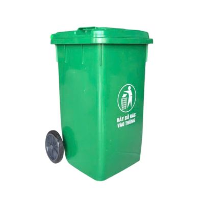 Thùng rác 120L nhựa GIA LONG 9110 - Có nắp, bánh xe, cỡ lớn, công cộng