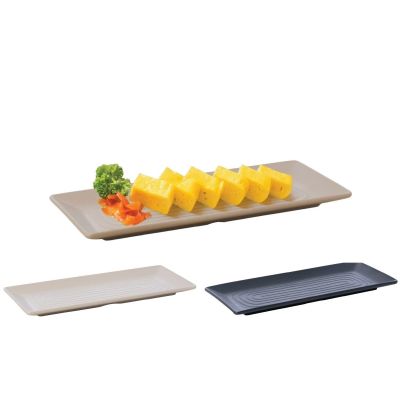 Đĩa chữ nhật vân gỗ trung nhựa VIỆT NHẬT 1185 - Đĩa dài, đựng đồ ăn vặt, hoa quả