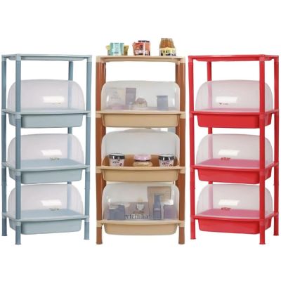 Kệ nắp 3 tầng nhựa VIỆT NHẬT 5552-3 - Đựng đồ đa năng, úp chén bát, rau củ, đồ nhà bếp