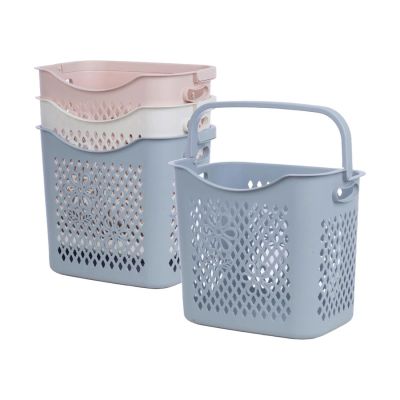 Giỏ caro bé nhựa VIỆT NHẬT 3371 - Quai xách gấp gọn, đựng quần áo, đồ chơi bé 